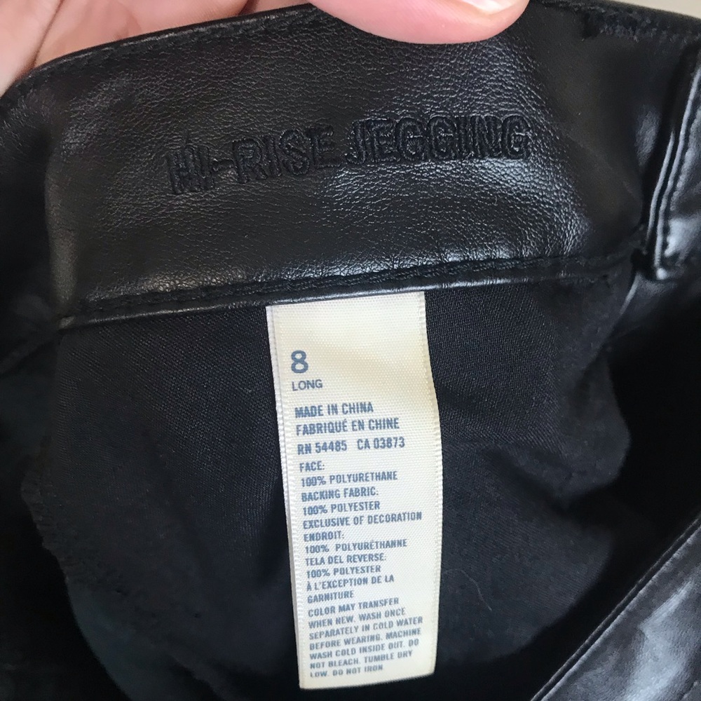 American eagle black faux leather hi rise jegging - Picture 6 of 6
